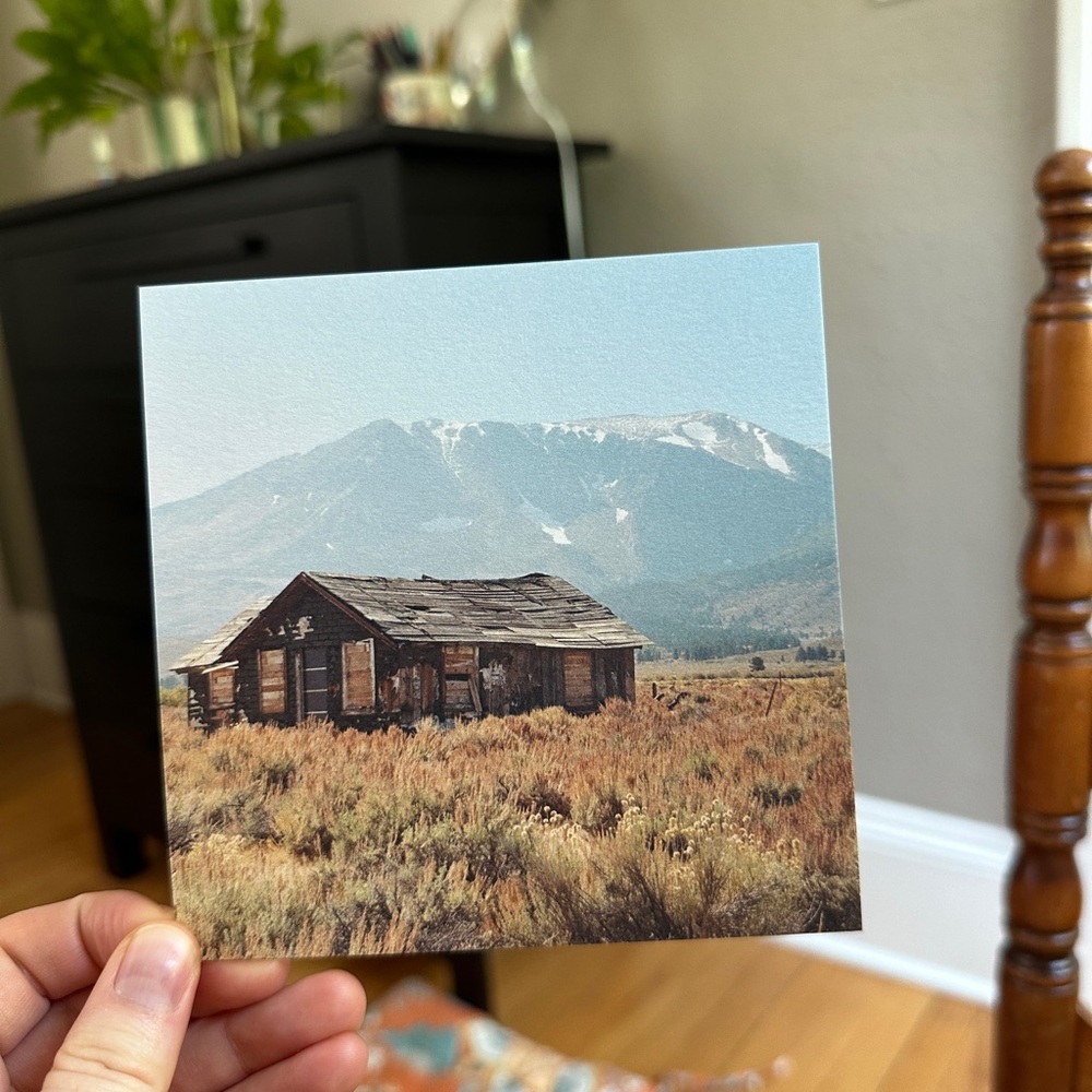 5x5 Art Print - Rustic Eastern Sierra Cabin - 35mm Film - Picture 2 of 2
